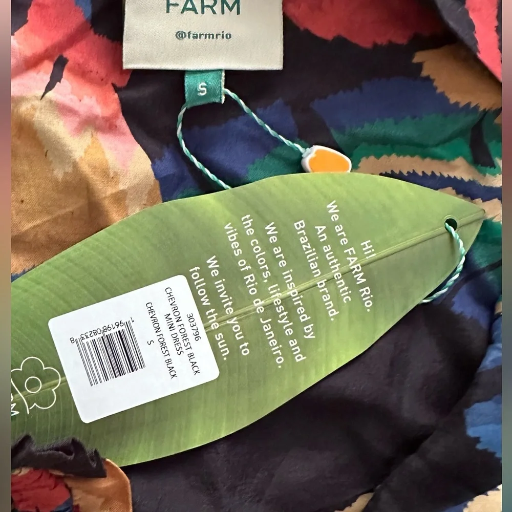 NWT Chevron Forest Black Mini Dress - Picture 6 of 6